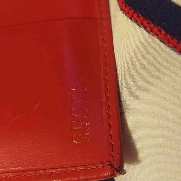 Gorgeous Gucci wallet red horseshoe, vintage mid 80's ♥ - Picture 3 of 14